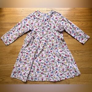Hanna Andersson dress - Corduroy, pink, vintage, flowers, Size 100 / 4US